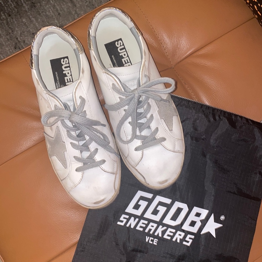 Golden Goose Superstar Sneakers, Mix Match Low-Top, Silver/Grey